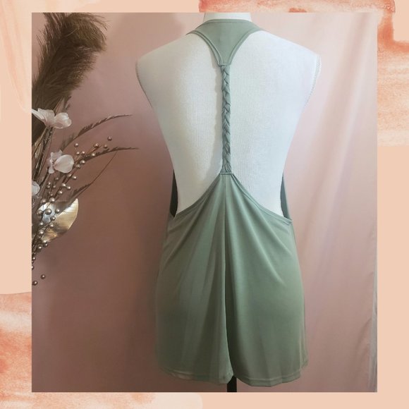 Sage Twist Back Tank Top - Picture 1 of 2